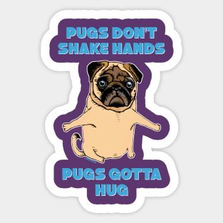 PugHug Sticker